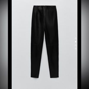 Zara Faux Leather High Waisted Pant